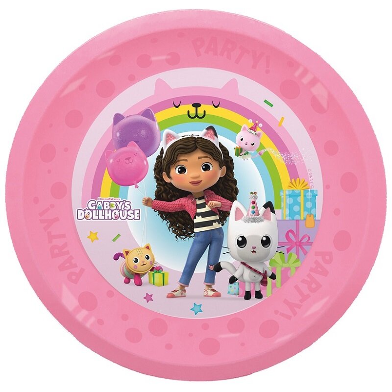 Gabby's Dollhouse - Tallrikar i plast 21 cm 4-pack