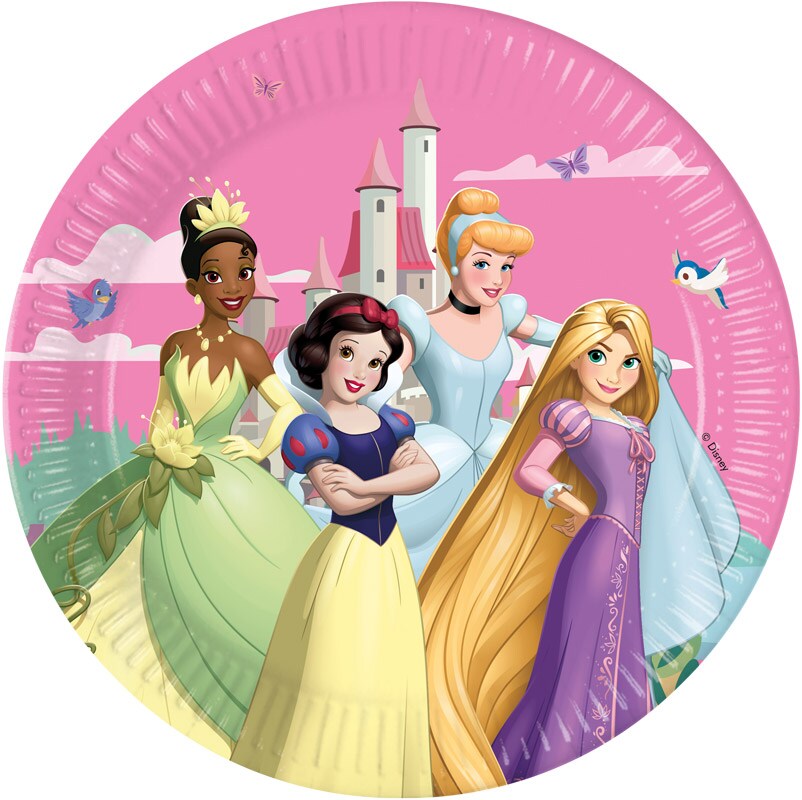 Disney Prinsessor - Tallrikar 23 cm, 8-pack