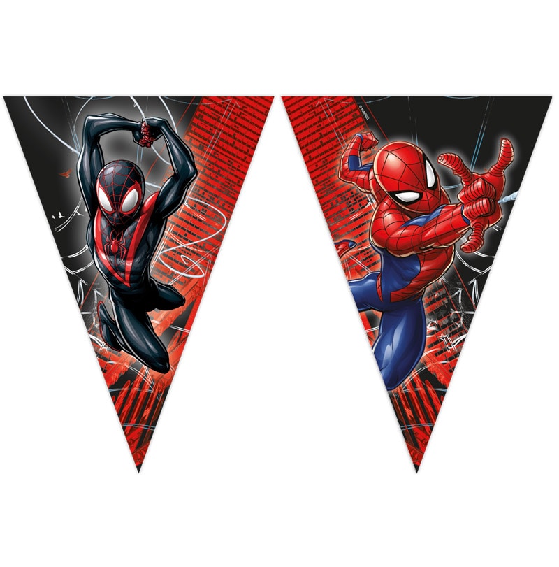 Spiderman - Flaggirlang av papper 230 cm