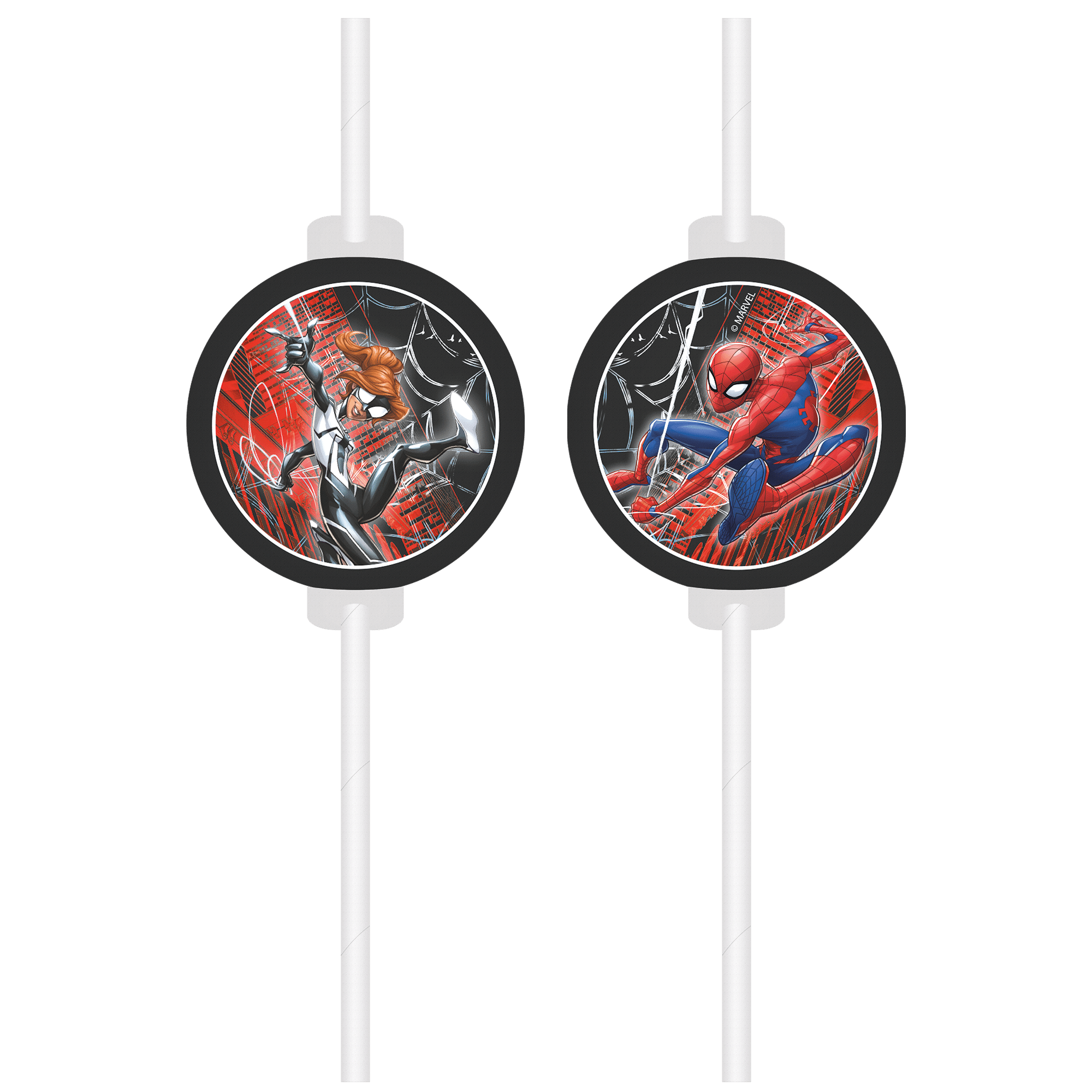 Spiderman Pappsugrör 4-pack