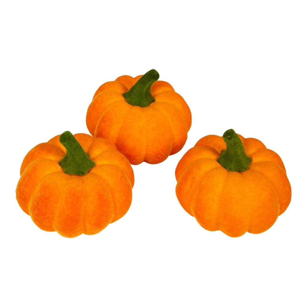 Dekorationspumpor med sammetslen yta 3-pack