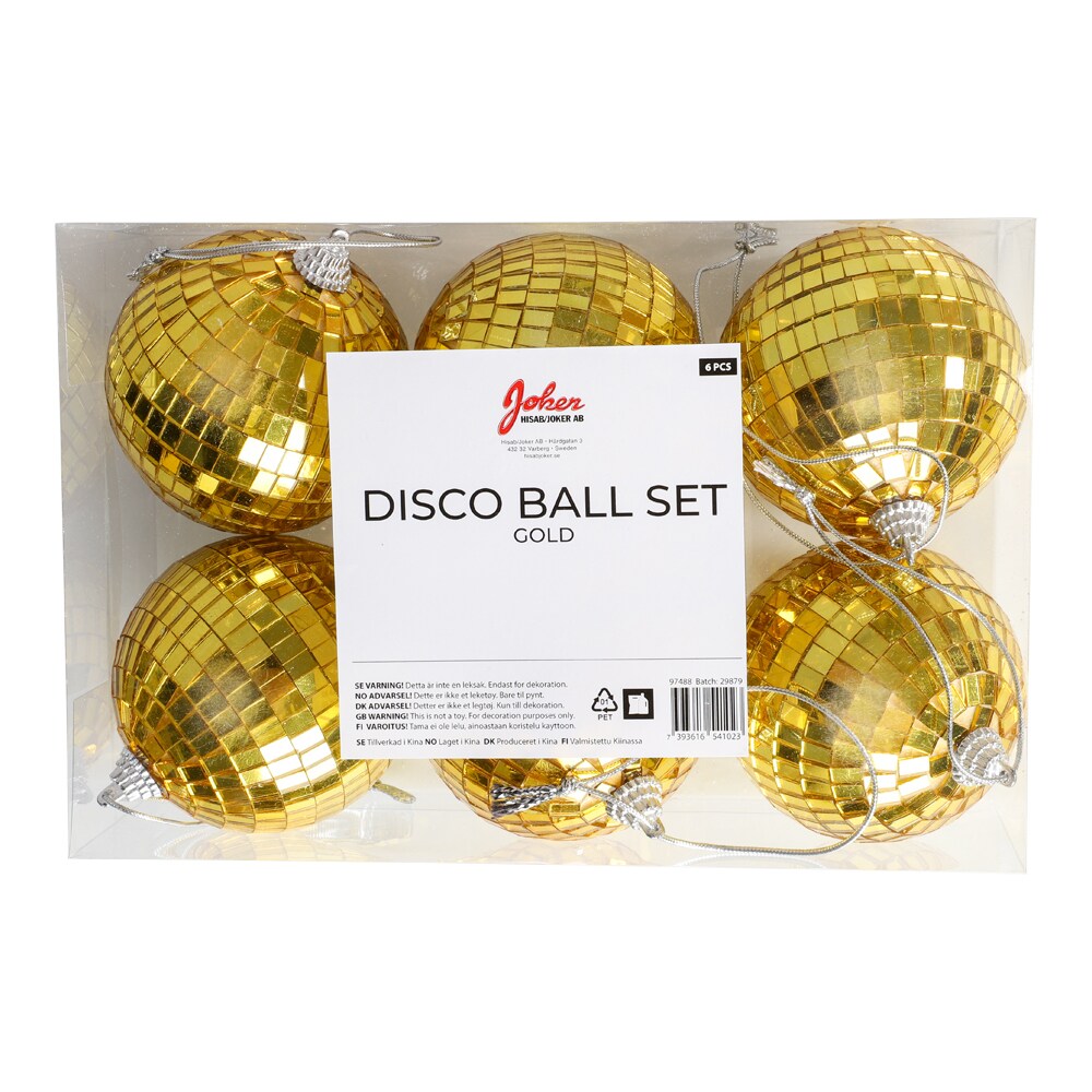 Discokulor mini guld 6-pack