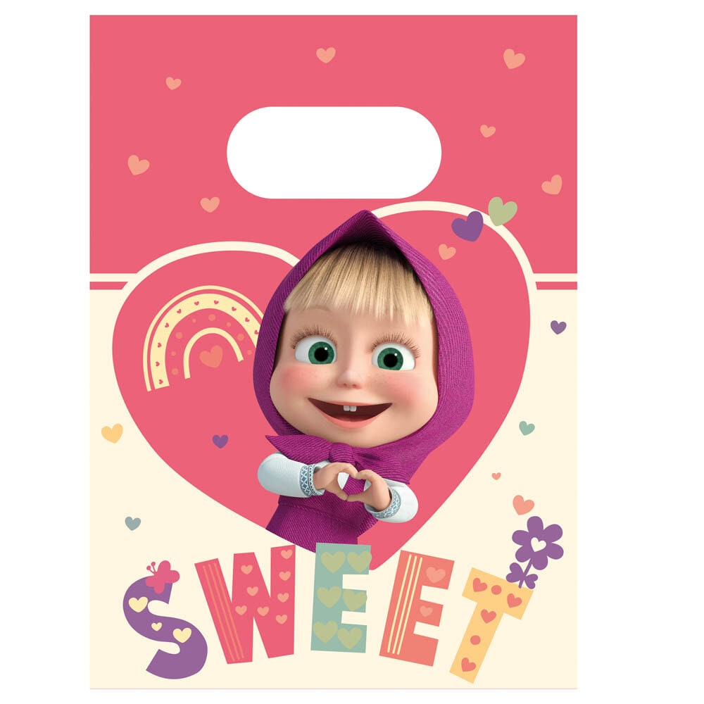 Masha och Björnen - Kalaspåsar av papper 4-pack