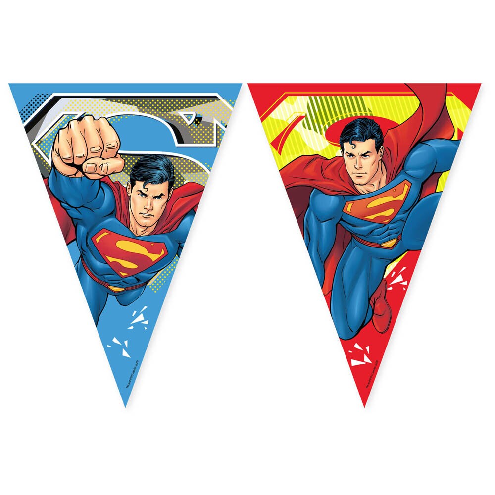 Superman - Flaggirlang av papper 230 cm