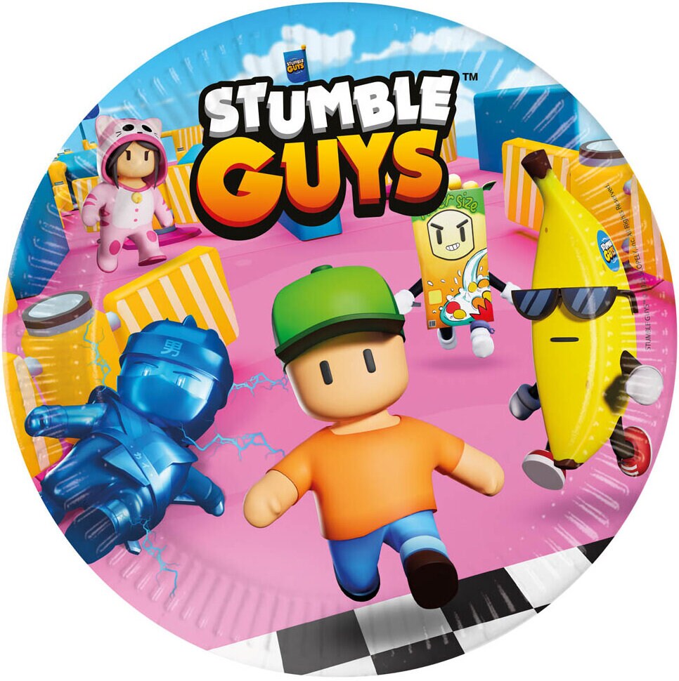 Stumble Guys - Tallrikar 23 cm, 8-pack