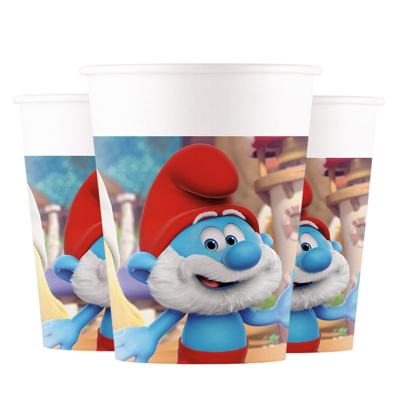 Smurfarna Pappmuggar 8-pack
