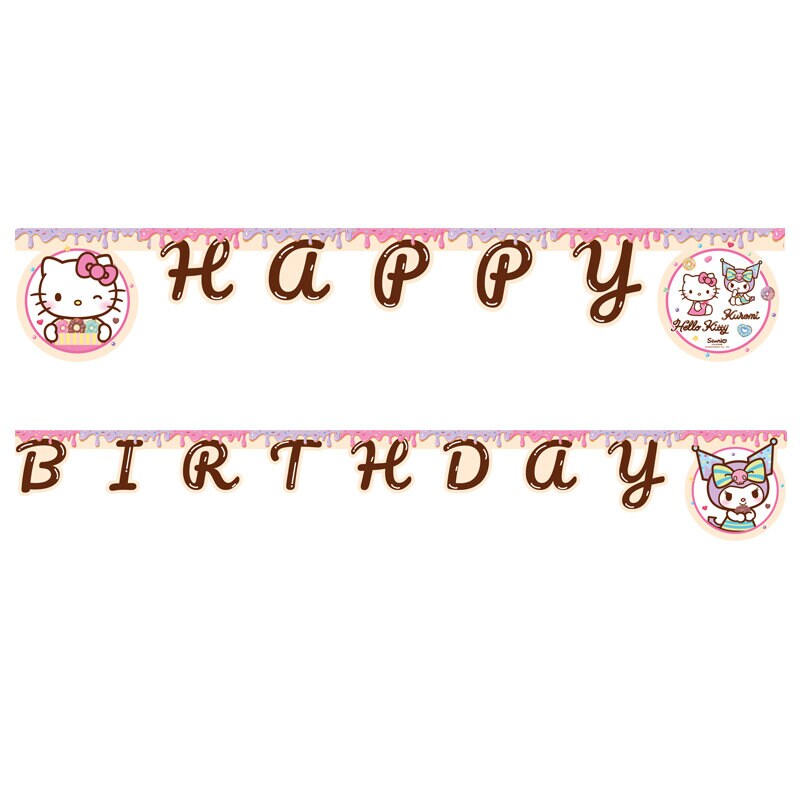 Hello Kitty & Kuromi - Girlang Happy Birthday