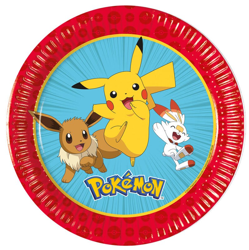 Pokémon - Assietter 20 cm, 8-pack