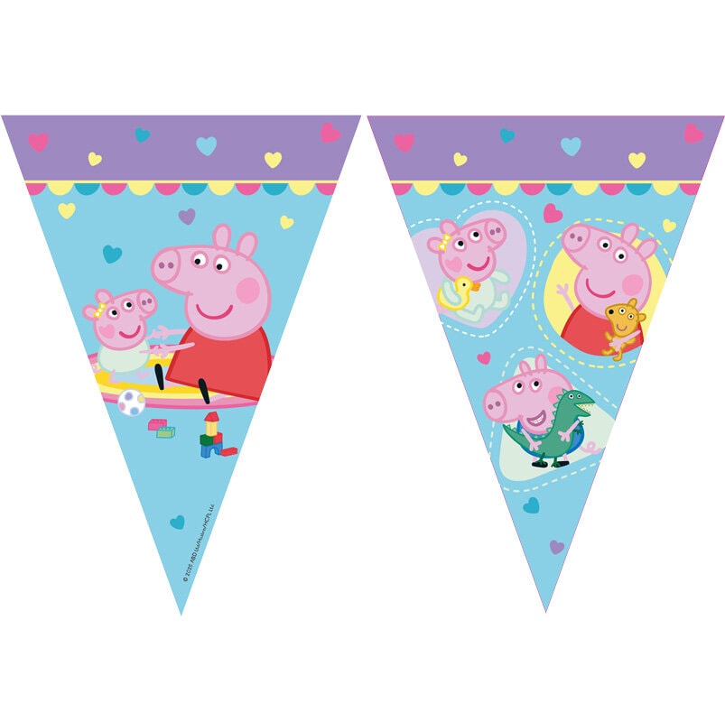 Greta Gris Flaggirlang av papper 230 cm