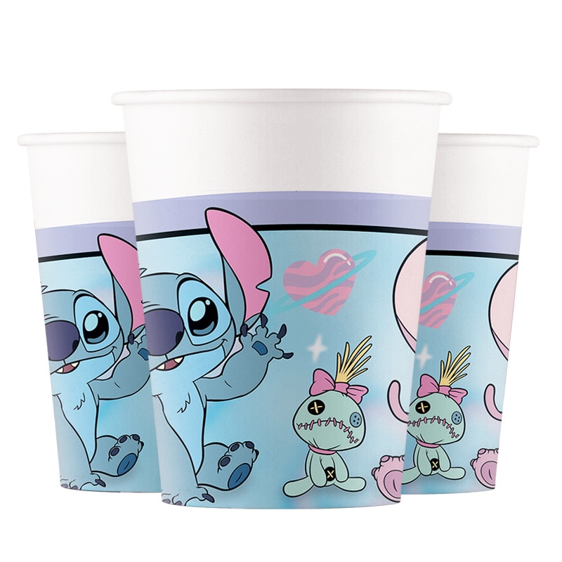 Stitch & Angel Pappmuggar 8-pack