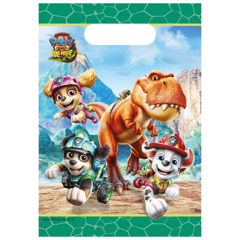 Paw Patrol Dino Movie Kalaspåsar av papper 4-pack