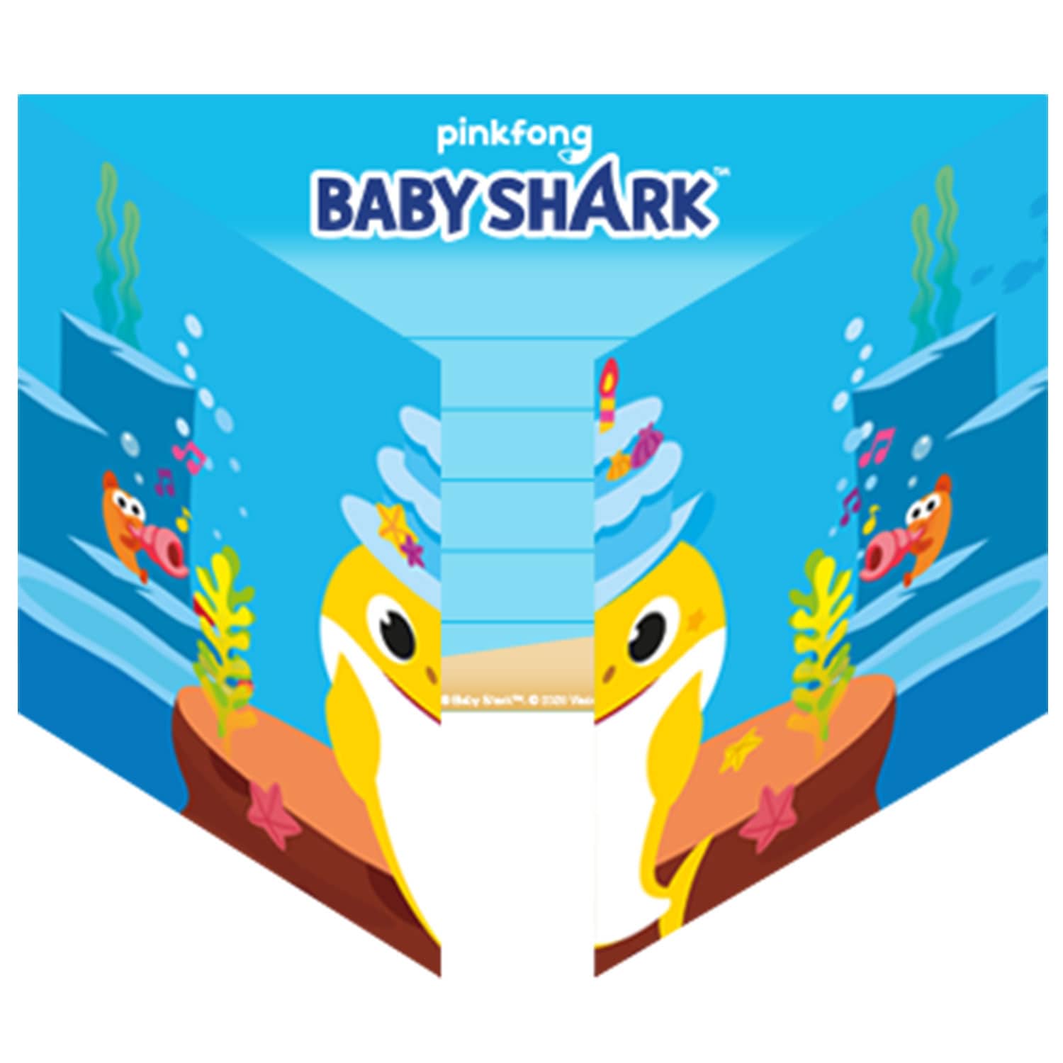 Baby Shark - Inbjudningskort 8-pack
