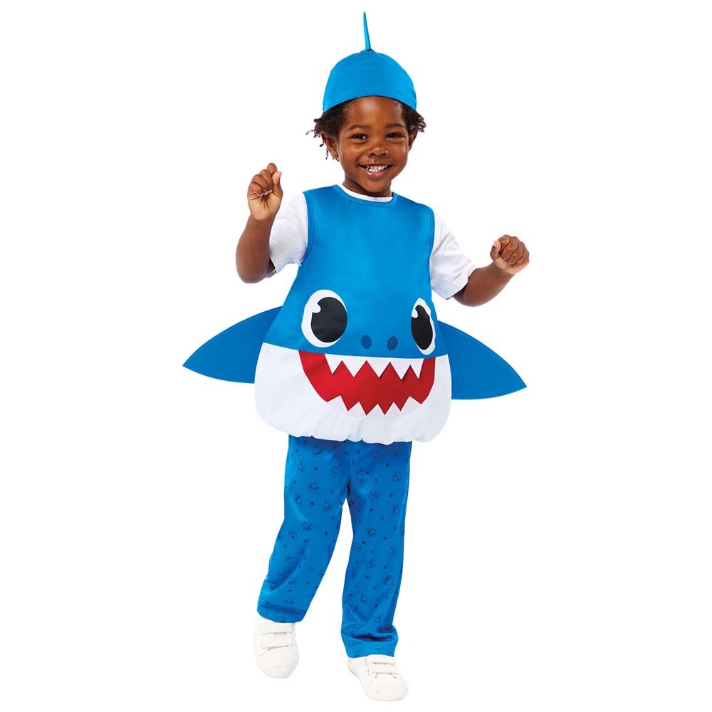 Baby Shark Blå Maskeraddräkt Barn 3-4 år