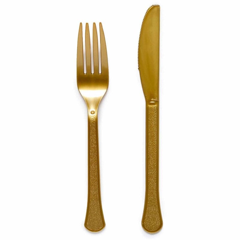 Plastbestick Guld 24-pack