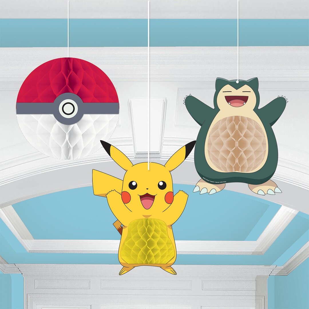Pokémon - Hängande dekorationer i honeycomb 3-pack