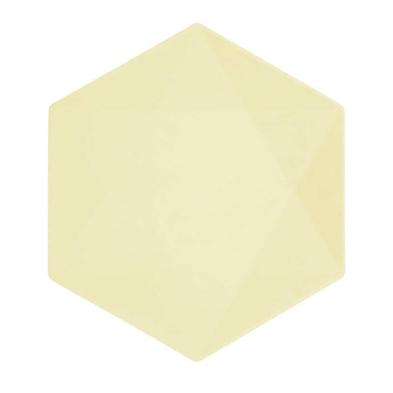 Tallrikar Decor Premium Hexagon 26 cm Gul 6-pack