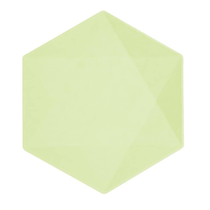 Tallrikar Decor Premium Hexagon 26 cm Grön 6-pack
