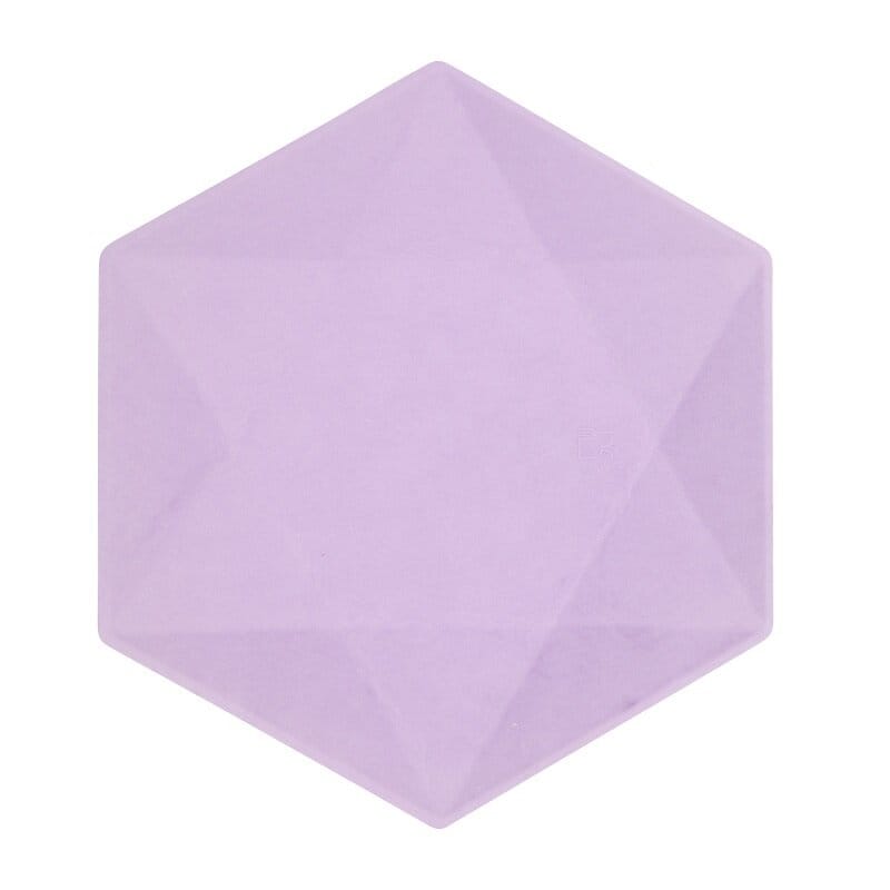 Tallrikar Decor Premium Hexagon 26 cm Lila 6-pack