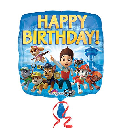 Paw Patrol - Folieballong Happy Birthday 43 cm