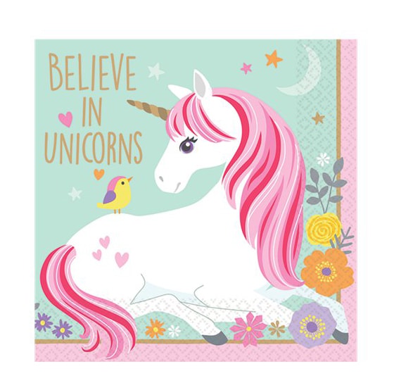 Magical Unicorn - Caféservetter 16-pack