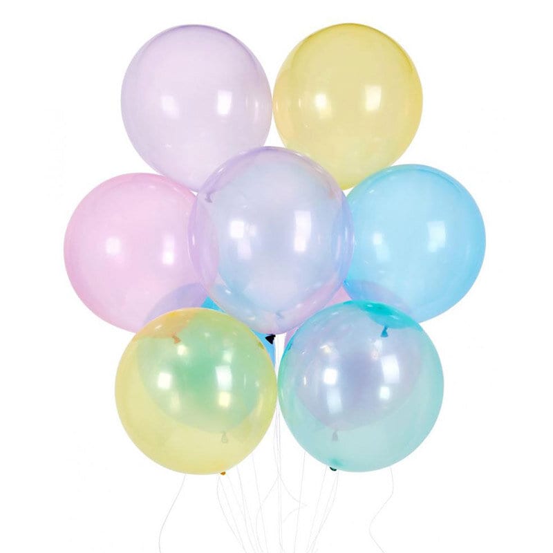 Ballonger, Crystal Pastellrainbow 48 cm 25-pack