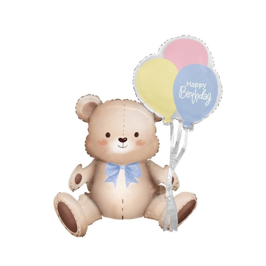 Teddybjörn Sittande Folieballong 76 cm