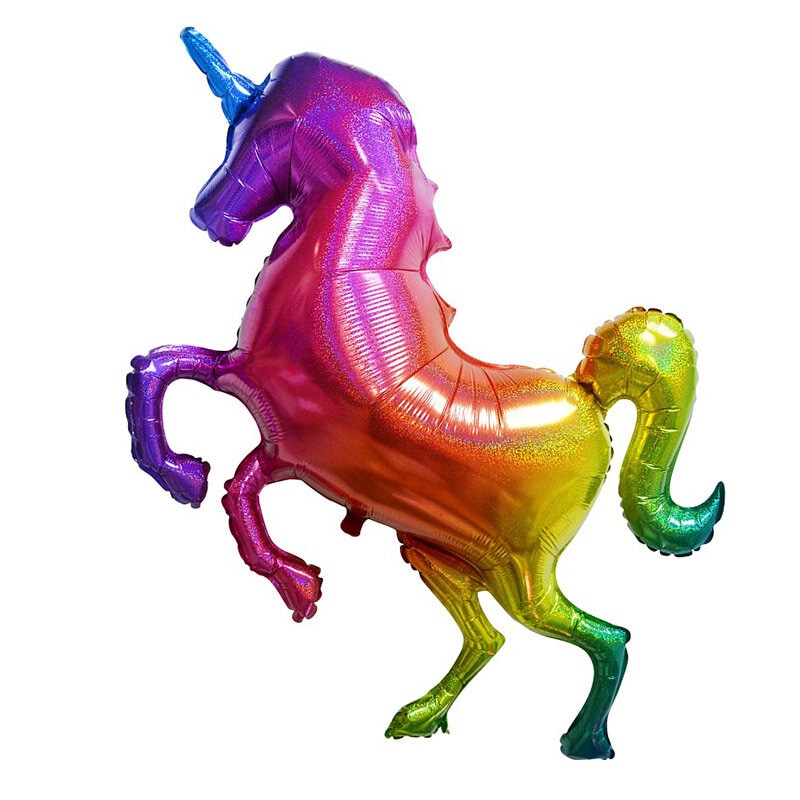 Folieballong - Rainbow Unicorn 135 cm