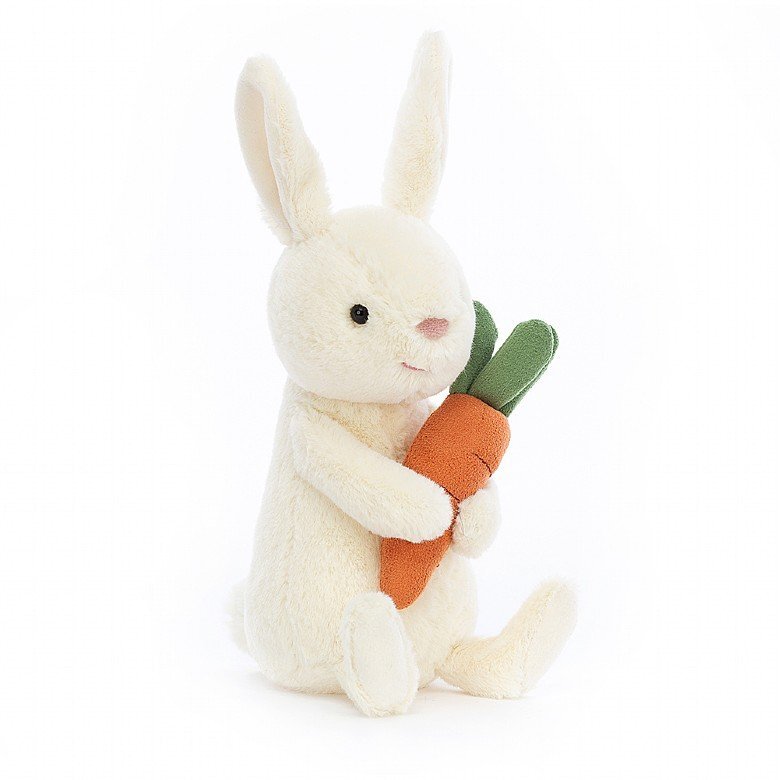 Jellycat - Vit Kanin med morot 18 cm