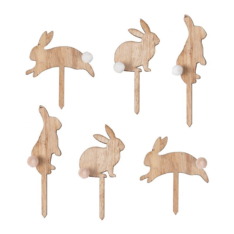 Hey Bunny Cake Toppers - Kaniner 6-pack