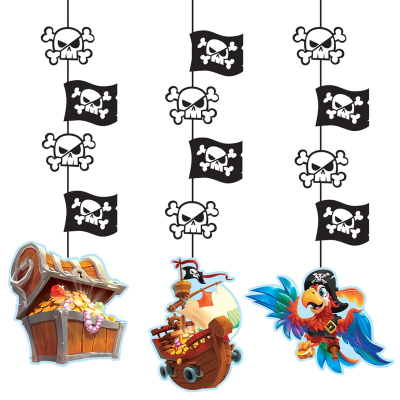 Pirates Treasure - Hängande dekorationer 3-pack