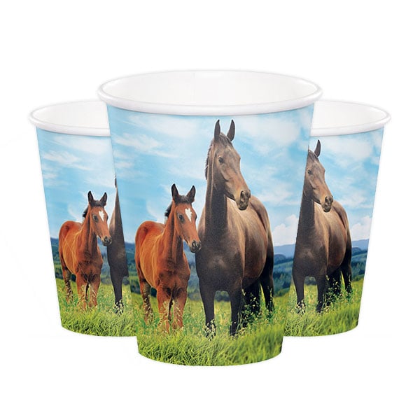 Horse and Pony, Pappmuggar 8-pack