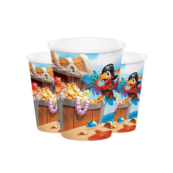 Pirates Treasure - Pappmuggar 8-pack