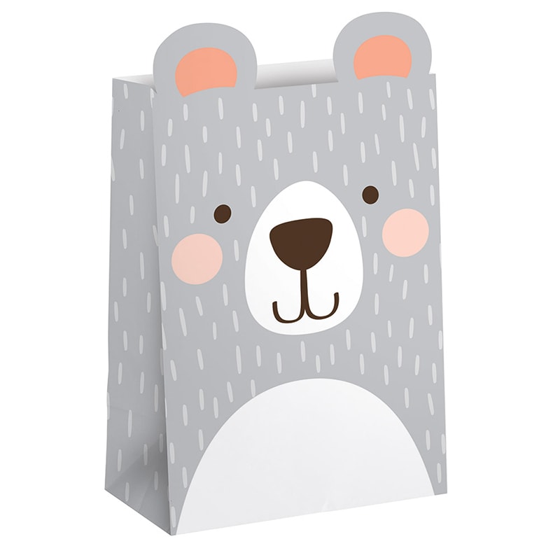 Birthday Bear, Formade kalaspåsar i papper 8-pack