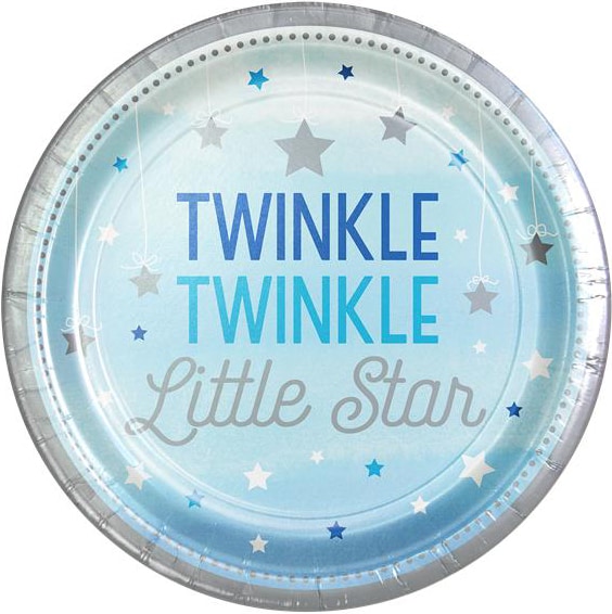 Twinkle Little Star Blå - Tallrikar 8-pack