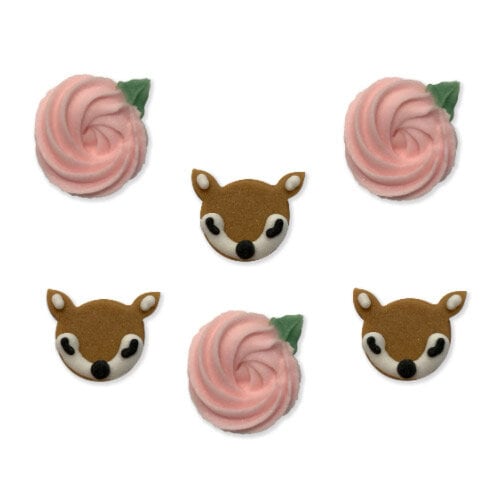 Sockerdekorationer - Deer little One 6-pack