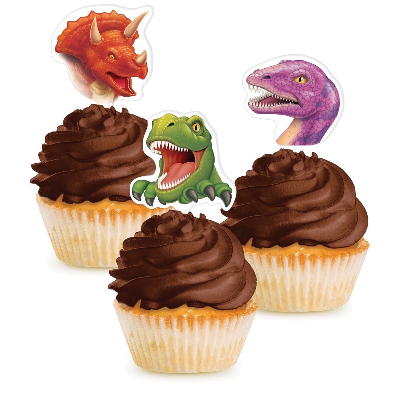 Cupcake Toppers - Dinosaurier 12-pack
