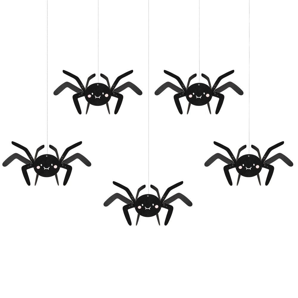 Hängande dekorationer - Halloween Spindlar 5-pack