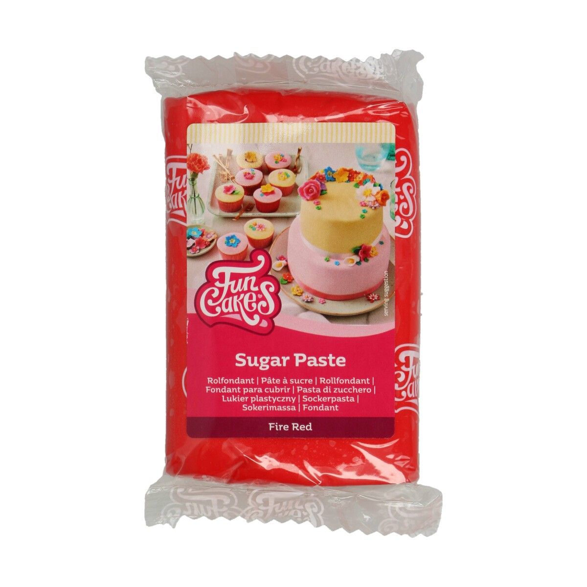 FunCakes - Sockerpasta Röd 250 gram
