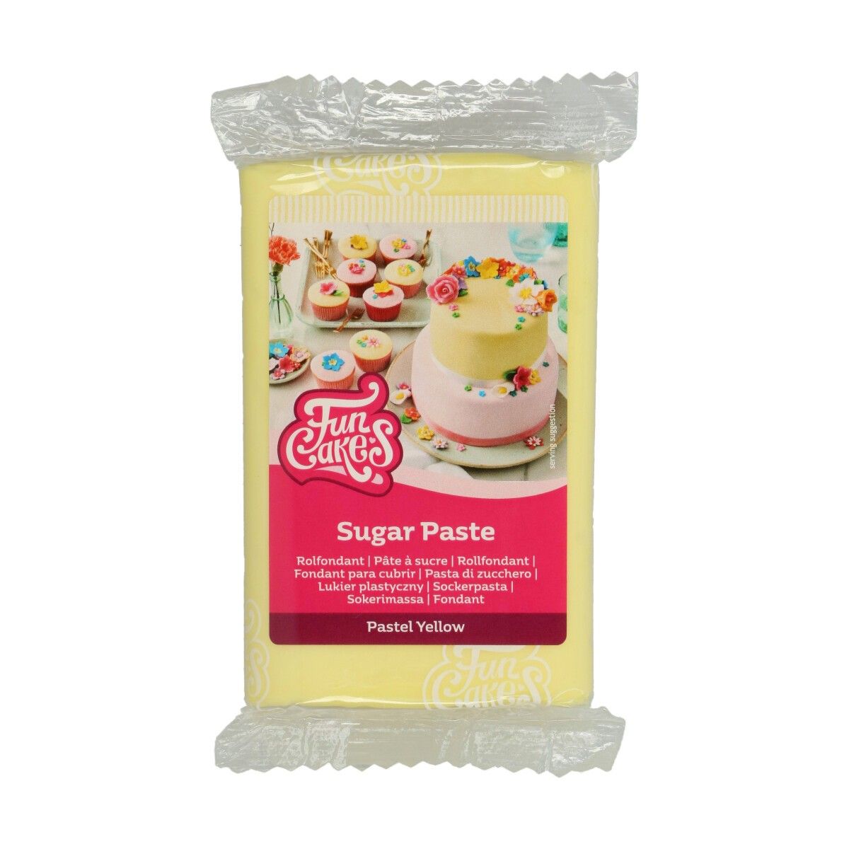 FunCakes - Sockerpasta Pastellgul 250 gram