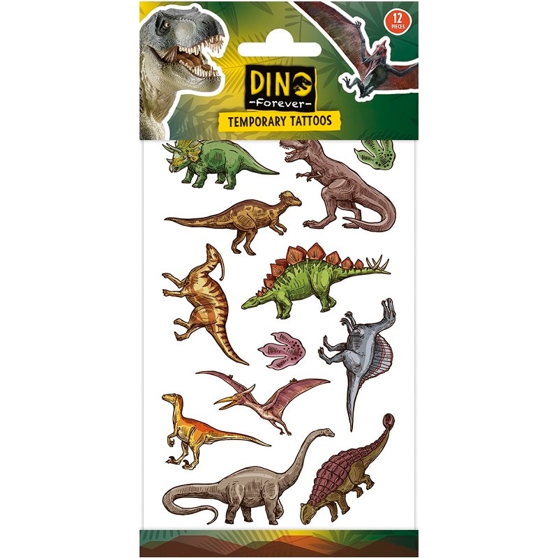 Dinosaurie - Tatueringar 12-pack