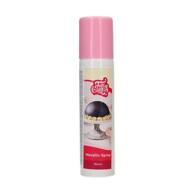 FunCakes - Ätbar Sprayfärg Svart Metallic 100ml