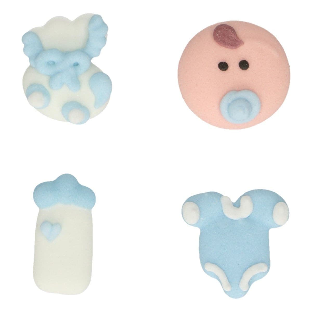 FunCakes - Sockerdekorationer Baby Boy 8-pack