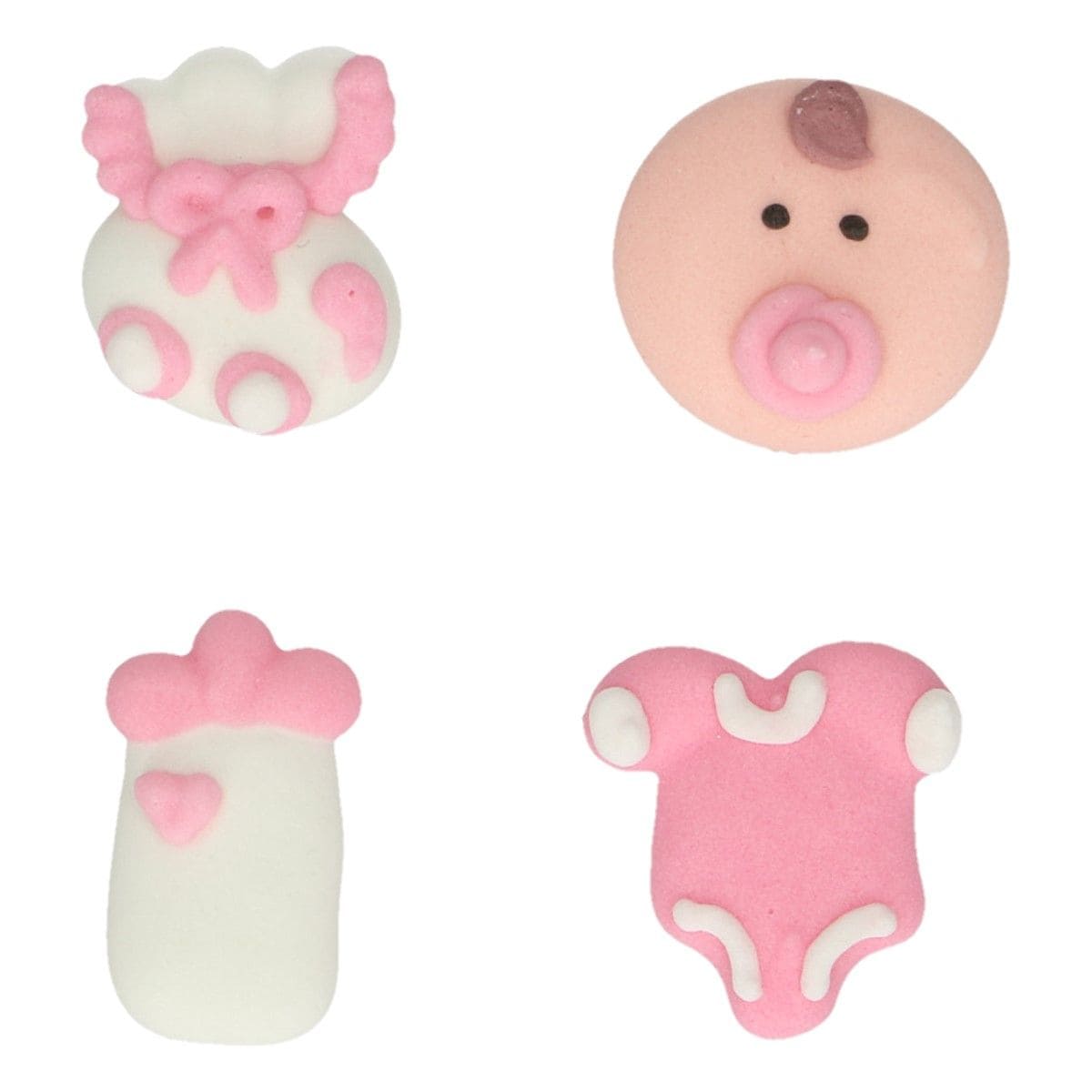 FunCakes - Sockerdekorationer Baby Girl 8-pack