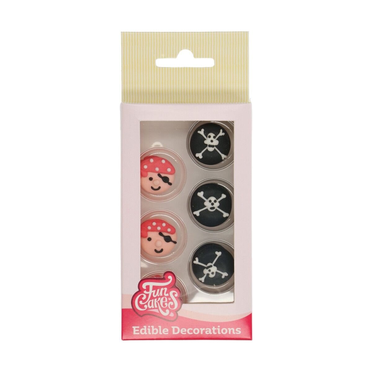 FunCakes - Sockerdekorationer Pirat 12-pack