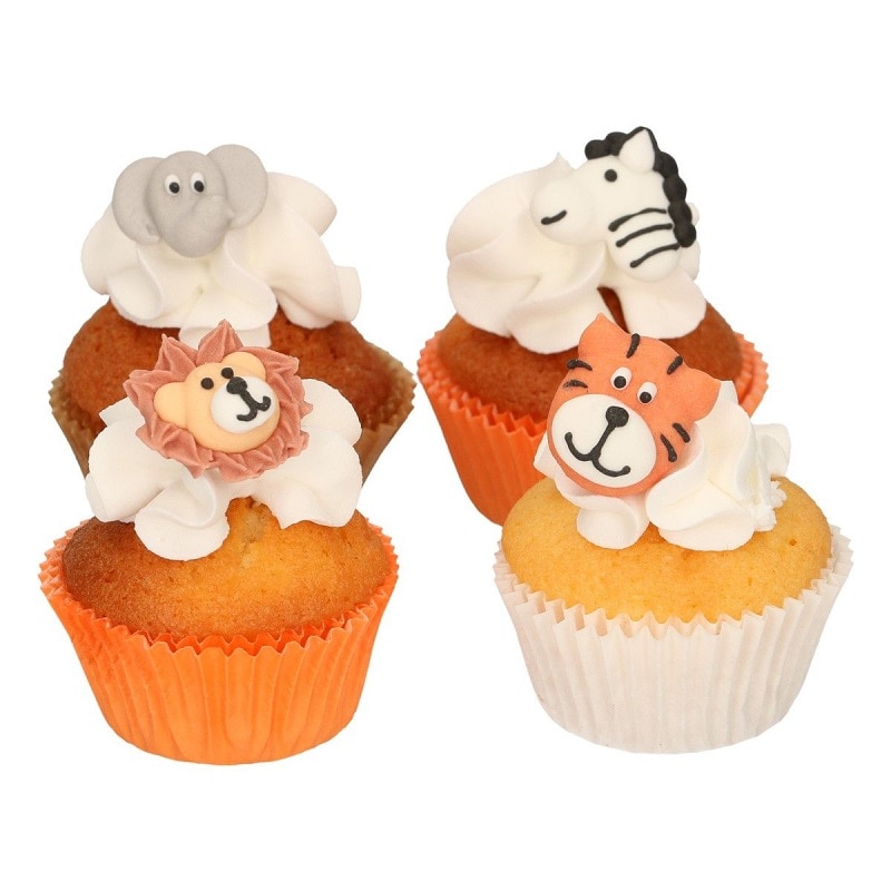 FunCakes - Sockerdekorationer Safaridjur 12-pack