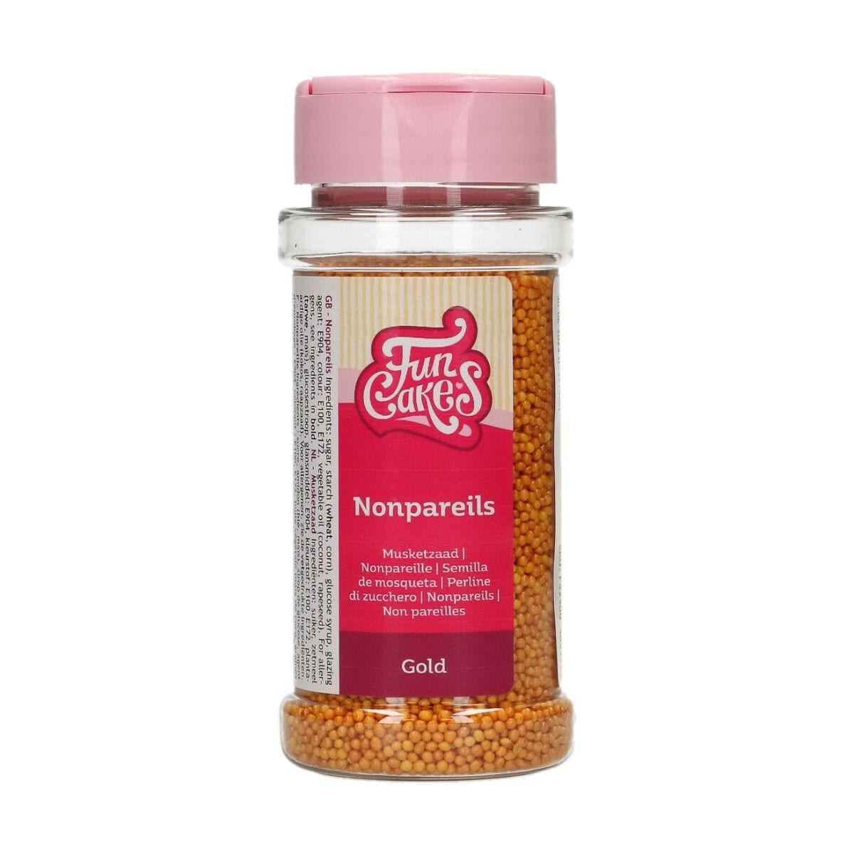 FunCakes - Sockerpärlor Guld 80 gram