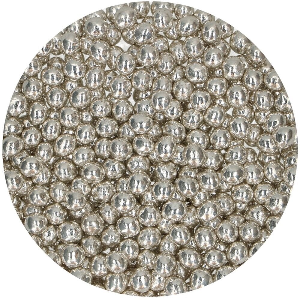 FunCakes - Chokladpärlor Metallic Silver 60 gram