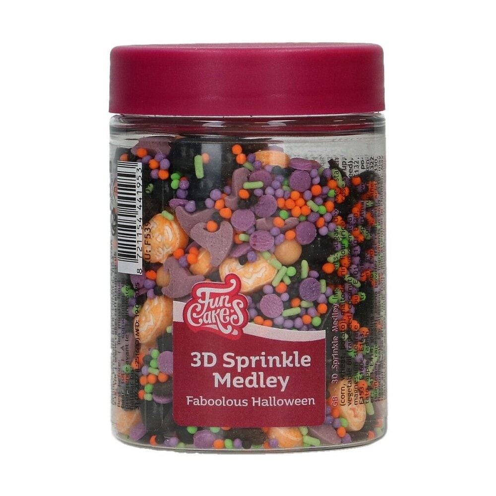 FunCakes - Halloweenströssel Pumpor och häxhattar 70 gram