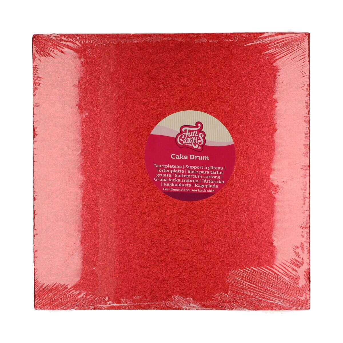 FunCakes - Tårtbricka fyrkantig Röd 30,5 cm