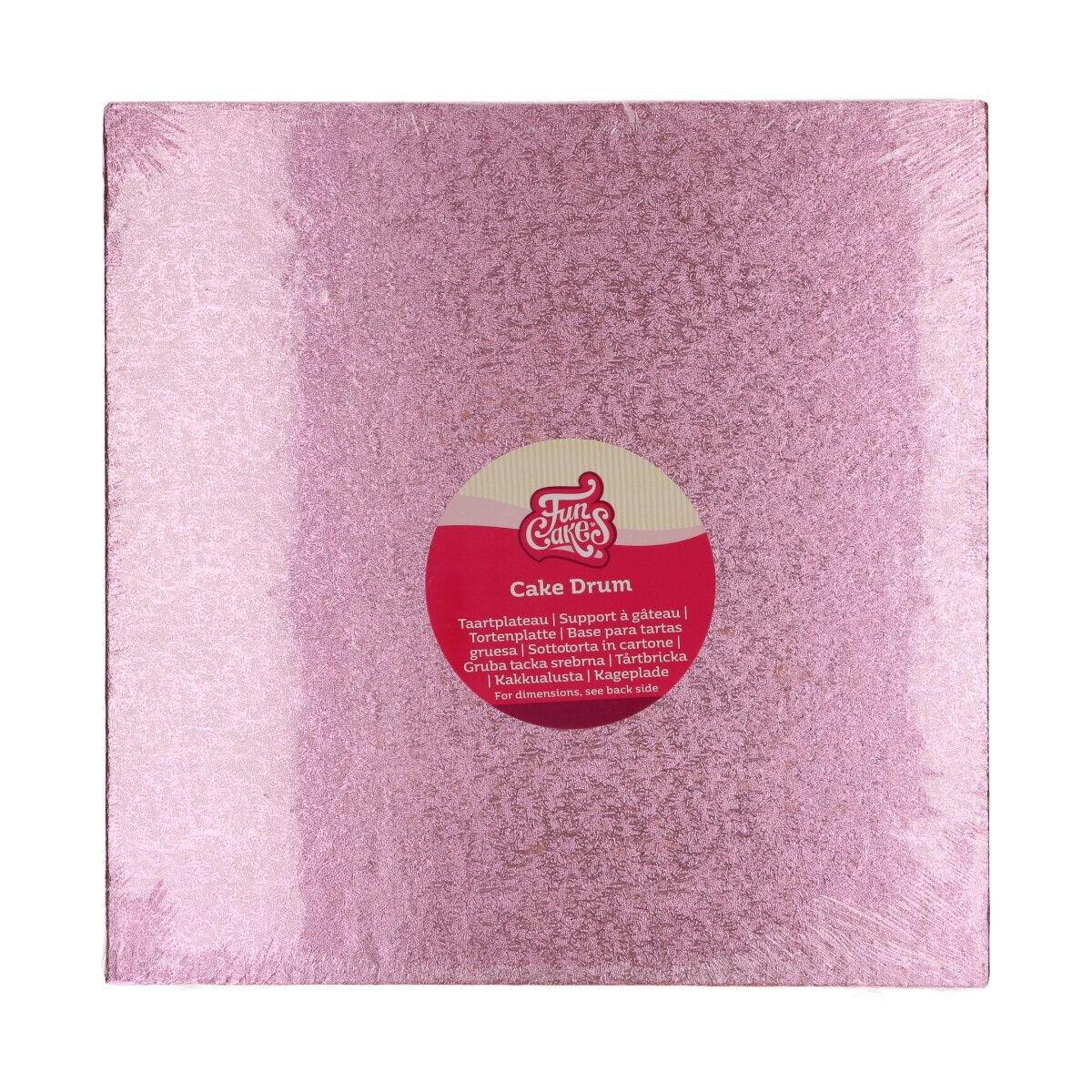 FunCakes - Tårtbricka fyrkantig Rosa 30,5 cm
